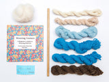 Wall Art Weaving Kit - River Rise (Blue/ Brown Colors)