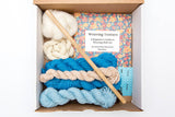 Wall Art Weaving Kit - River Rise (Blue/ Brown Colors)