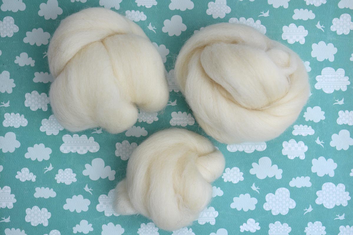 Fiber - natural white core wool roving – felting 4 fun