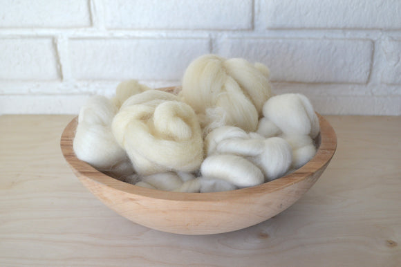 Wool Roving Top 8 Lbs Pounds White DIY Roving Fiber Spinning, Make Your Own  Felting Crafts Large Chunky arm or PVC Knit Throw Blanket USA 