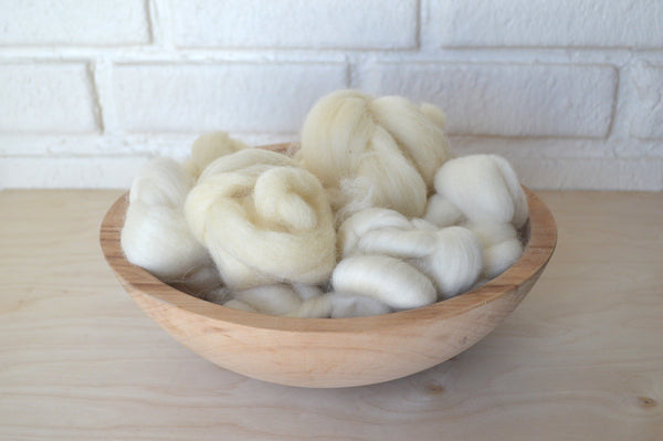 Natural White Wool Roving - 8oz – Fiber Huis