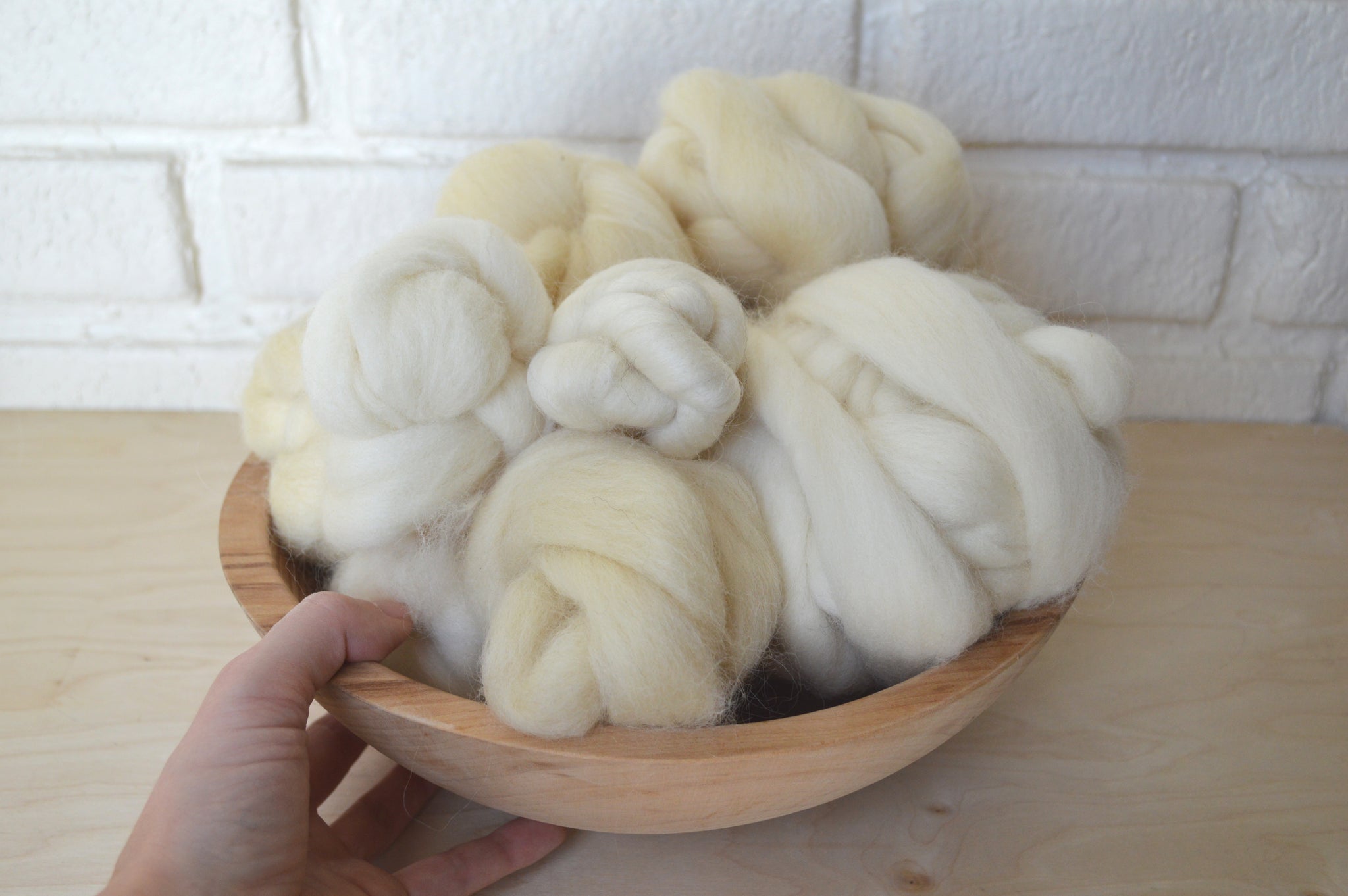 Natural White Wool Roving - 8oz – Fiber Huis