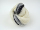 Black and White Wool Roving